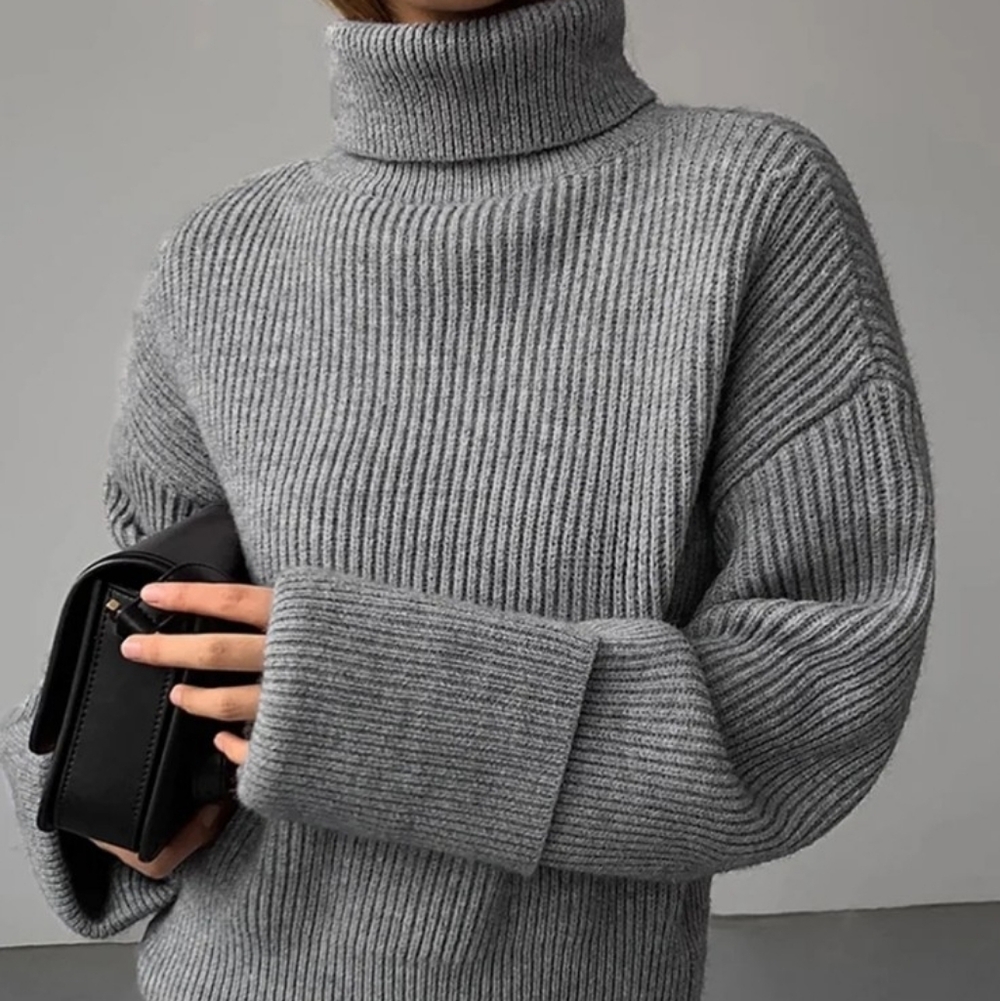 Commense Turtleneck Ribbed Warm Sweater